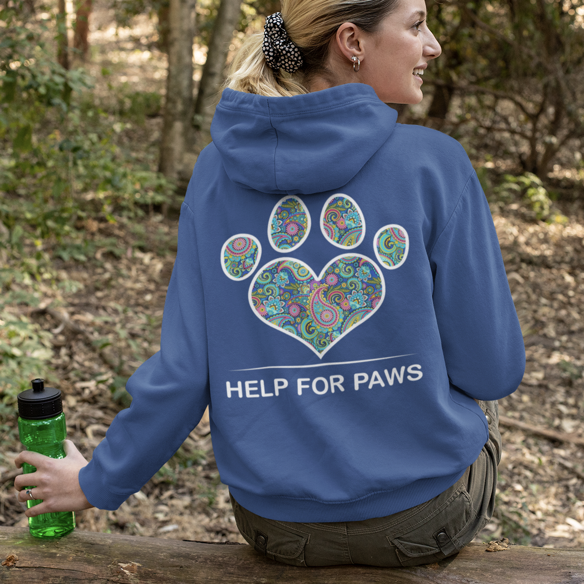 Funky Paisley Hoodie Help For Paws